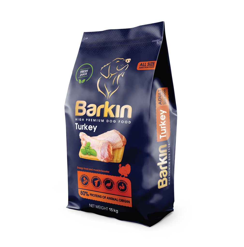 BARKIN HIGH PREMIUM DOG FOOD TURKEY 15kg